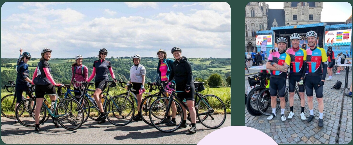 Peloton van Cycle for Good ondernemers onderweg